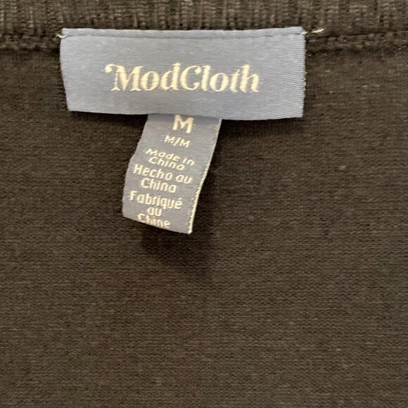 ModCloth Fervour, The Dream of the Crop Cardigan, Black, M, NWT - Picture 3 of 3